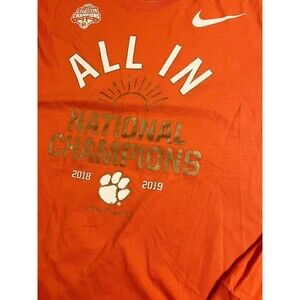 Nike Clemson Tigers 2019 NCAA Football National Champions LS T-Shirt LARGE